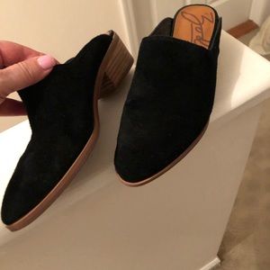 Zodiac Black suede mules / slip on Black Size 6